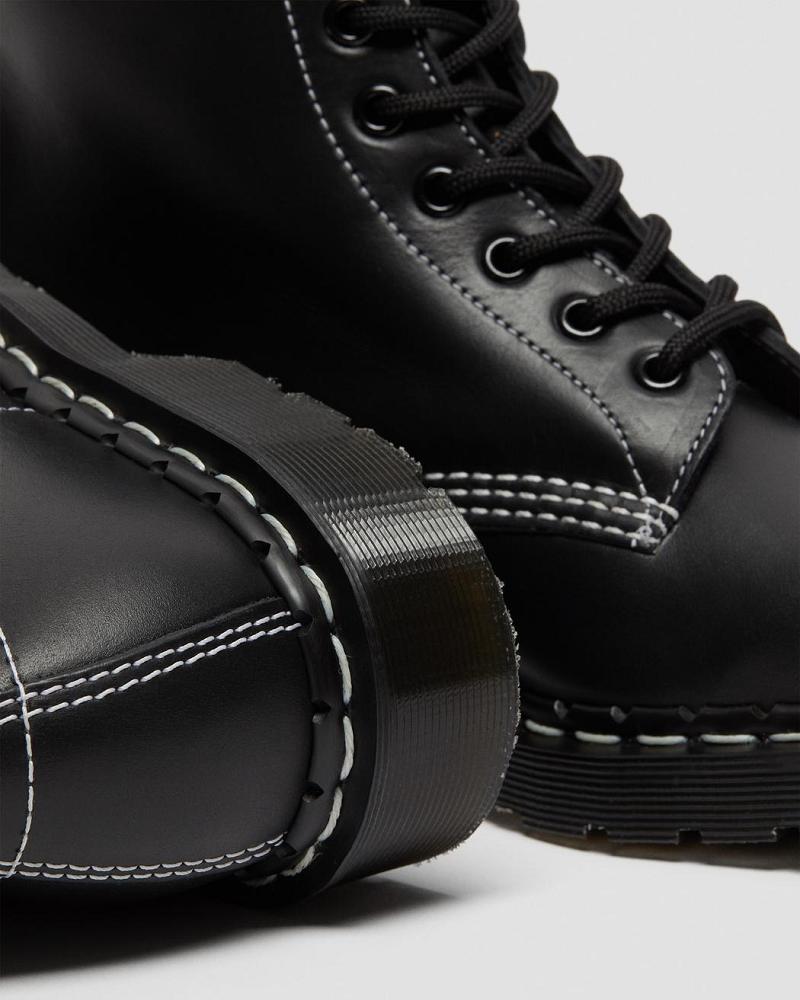 Dr Martens 1460 Pascal Made in England Cavalier Leren Veterlaarzen Heren Zwart | NL 282JPQ